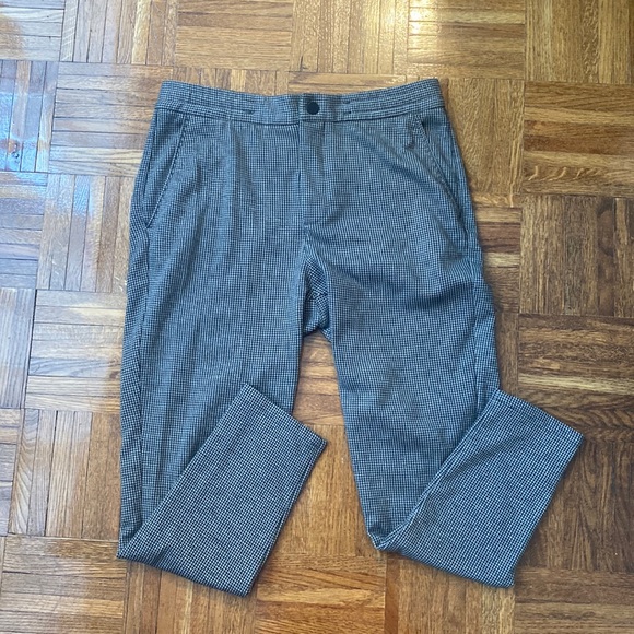 Men’s skinny Zara Houndstooth pants with drawstring, button and zipper - Picture 1 of 6
